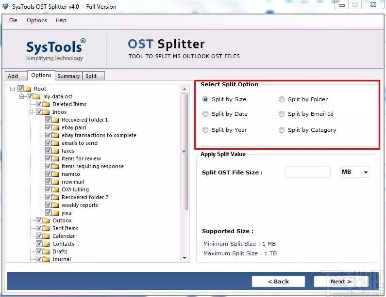 SysTools OST Splitter下载,OST拆分工具,OST拆分