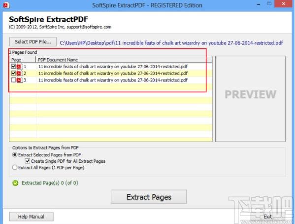 SoftSpire Extractpdf下载,PDF提取,PDF分割